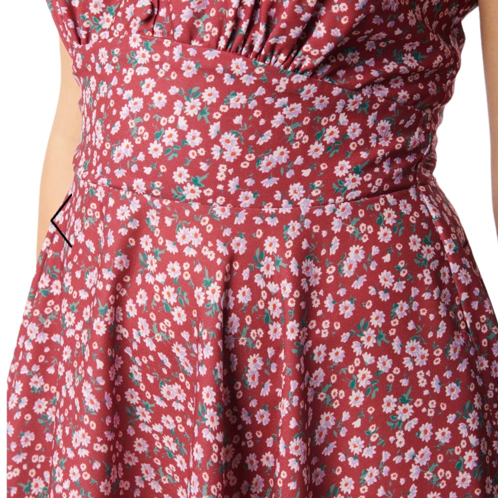 Unique Vintage x Timeless London | Dainty Floral Aaliyah Swing Dress | US 10 - Picture 4 of 16